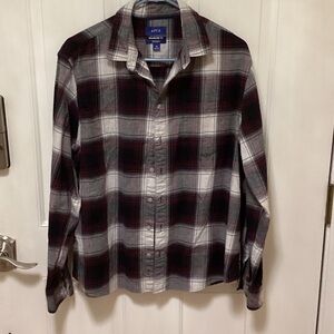 Apt. 9 Men's Casual Plaid Shirt - Black, White, and Red